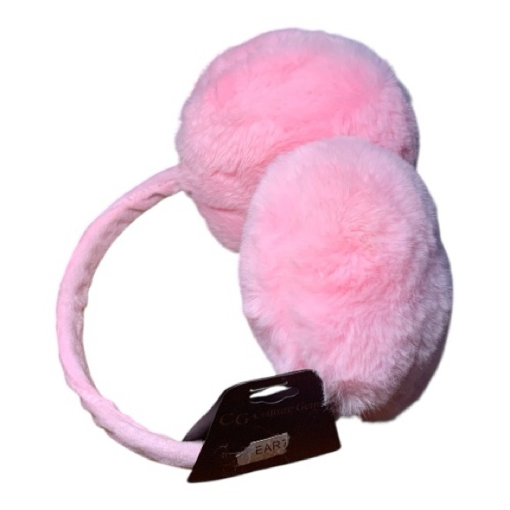 Cozy Pink Plush Earmuffs – Winter Essential - Picture 3 of 4